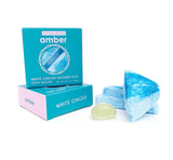 Feeling Smitten White Ginger Shower Steamer with Amber Stone Inside