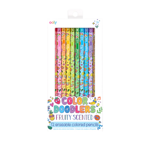 OOLY COLOR DOODLERS FRUITY SCENTED ERASABLE COLOR PENCILS S/12