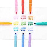 OOLY confetti stamp double-ended markers - set of 9