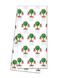 WH HOSTESS COTTON TEA TOWEL | PATRIOTIC TOPIARY