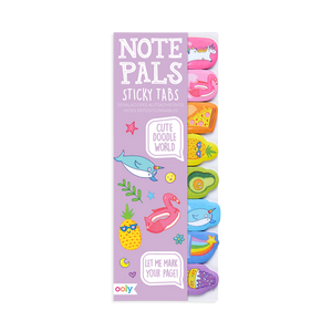 OOLY Note Pals Stick Tabs - Cute Doodle World