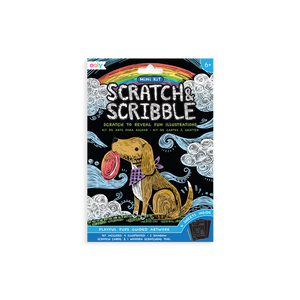 OOLY Playful Pups Scratch and Scribble Mini Scratch Art Kit