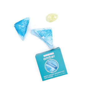 Feeling Smitten White Ginger Shower Steamer with Amber Stone Inside