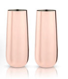 Viski Copper Stemless Champagne Flutes